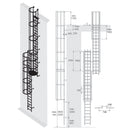 Drabina pionowa inspekcyjna aluminiowa Krause 15,12 m