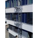 Drabina pionowa aluminiowa z koszem Krause 8,40 m