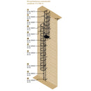 Drabina pionowa aluminiowa z koszem Krause 14,00 m