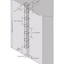 Drabina pionowa stalowa z koszem Krause 4,76 m