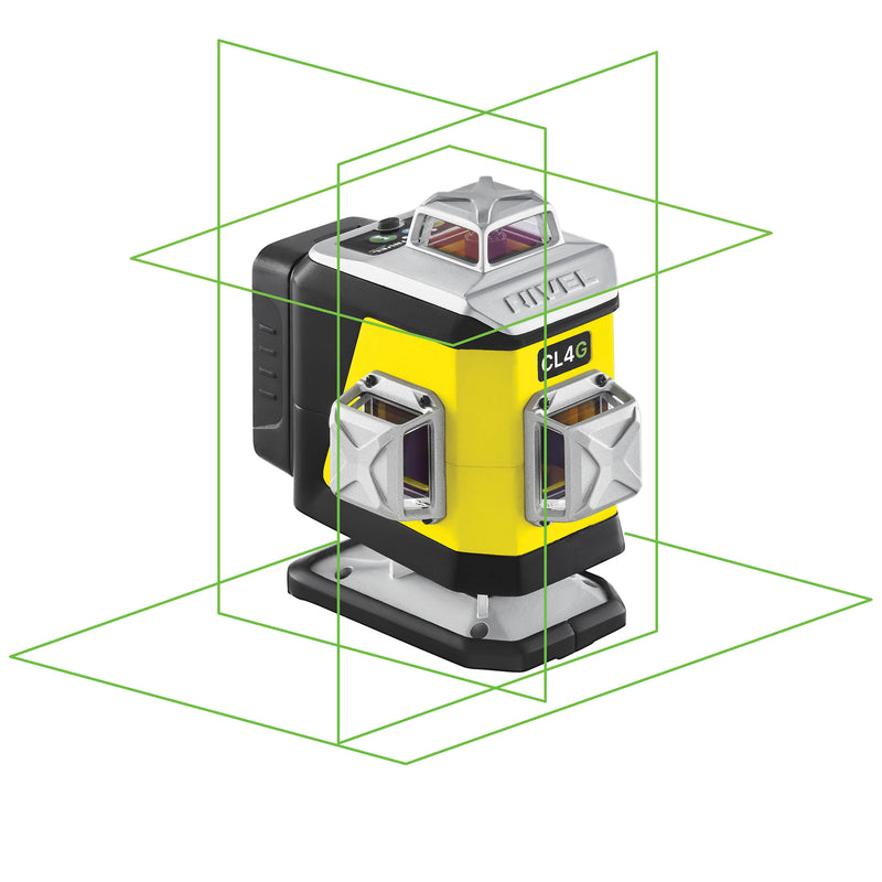 Laser krzyżowy Nivel System CL4G zielony (4 x 360) + statyw z wysięgnikiem + czujnik CLS-4