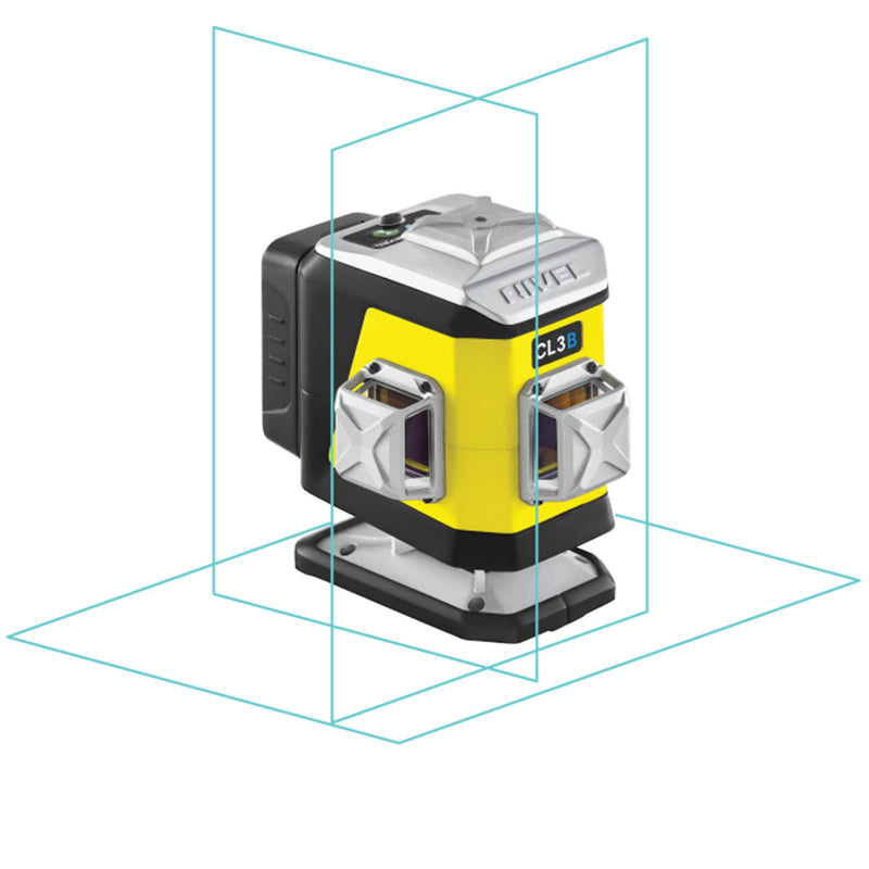 Laser krzyżowy Nivel System CL3B niebieski (3 x 360) + statyw z wysięgnikiem + czujnik CLS-4