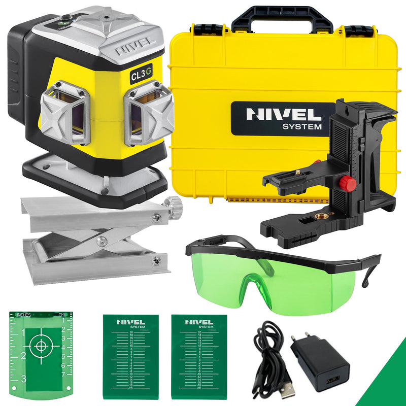 Laser krzyżowy Nivel System CL3G zielony (3 x 360)