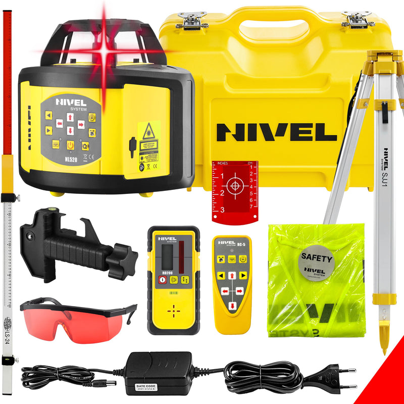 Niwelator laserowy Nivel System NL520 + łata + statyw