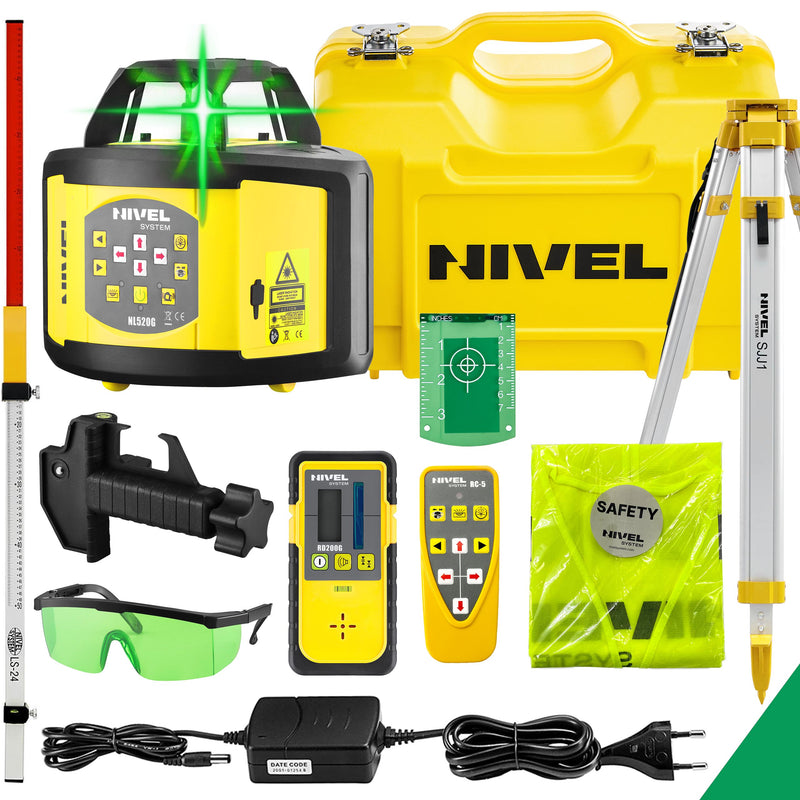 Niwelator laserowy Nivel System NL520G + łata + statyw