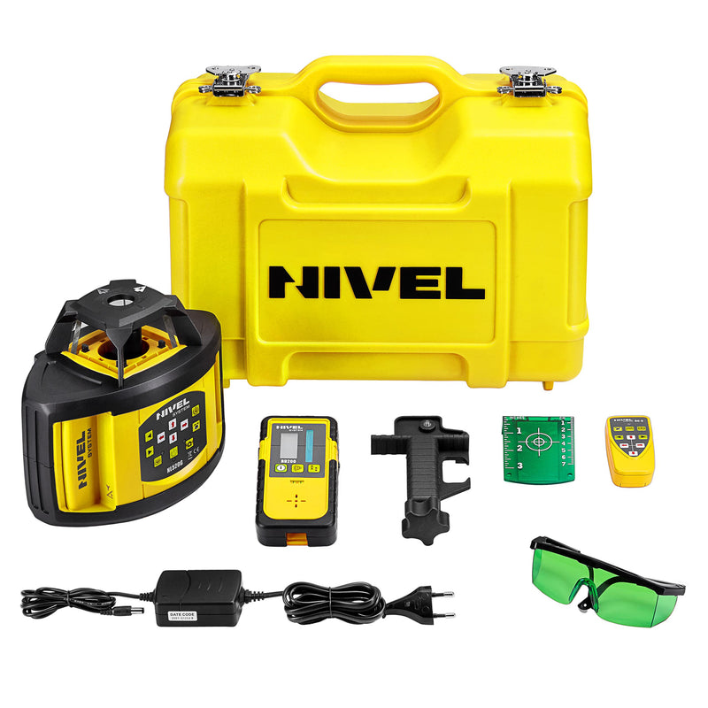 Niwelator laserowy Nivel System NL520G + łata + statyw z wysięgnikiem