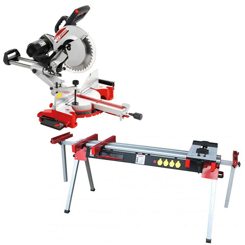 Piła ukosowa HOLZMANN KAP 305JL + stół roboczy HOLZMANN USK 2760
