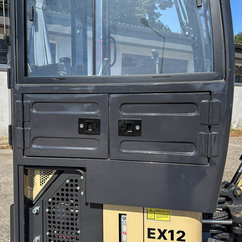 Minikoparka gąsienicowa MEYER EX12 z kabiną (skrętne ramię + joystick)