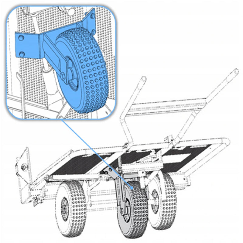Koło wspomagające do wózka brukarskiego Probst VTK-V-SR/N