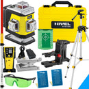 Laser krzyżowy Nivel System CL4B niebieski (4 x 360) + łata + statyw z wysięgnikiem + czujnik LS-24