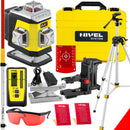 Laser krzyżowy Nivel System CL4R czerwony (4 x 360) + łata + statyw z wysięgnikiem