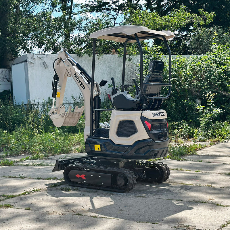 Minikoparka gąsienicowa MEYER EX12K z silnikiem KUBOTA + skrętne ramię + rozsuwane gąsienice