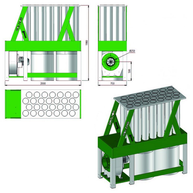 Odciąg do trocin HOLZING RLA S 160