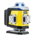 Laser krzyżowy Nivel System CL4B LCD niebieski (4 x 360) + łata + statyw z wysięgnikiem + czujnik CLS-300 DIGITAL