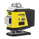 Laser krzyżowy Nivel System CL4B LCD niebieski (4 x 360) + łata + statyw z wysięgnikiem + czujnik CLS-300 DIGITAL