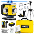 Laser krzyżowy Nivel System CL4B LCD niebieski (4 x 360) + statyw z wysięgnikiem + czujnik CLS-300 DIGITAL