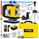 Laser krzyżowy Nivel System CL4B LCD niebieski (4 x 360) + łata + statyw z wysięgnikiem + czujnik CLS-300 DIGITAL