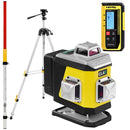 Laser krzyżowy Nivel System CL4G LCD zielony (4 x 360) + łata + statyw z wysięgnikiem + czujnik CLS-300 DIGITAL