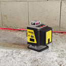 Laser krzyżowy Nivel System CL4R LCD czerwony (4 x 360) + statyw z wysięgnikiem