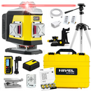 Laser krzyżowy Nivel System CL4R LCD czerwony (4 x 360) + statyw z wysięgnikiem + czujnik CLS300