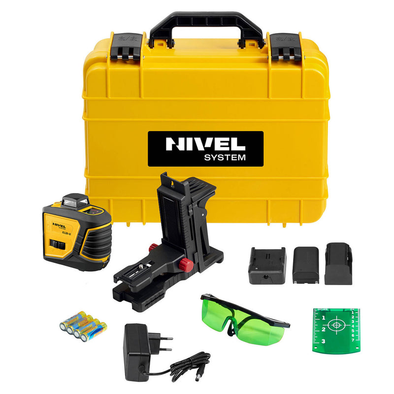 Multi-laser krzyżowy Nivel System CL3D-G zielony (3 x 360) + tyczka