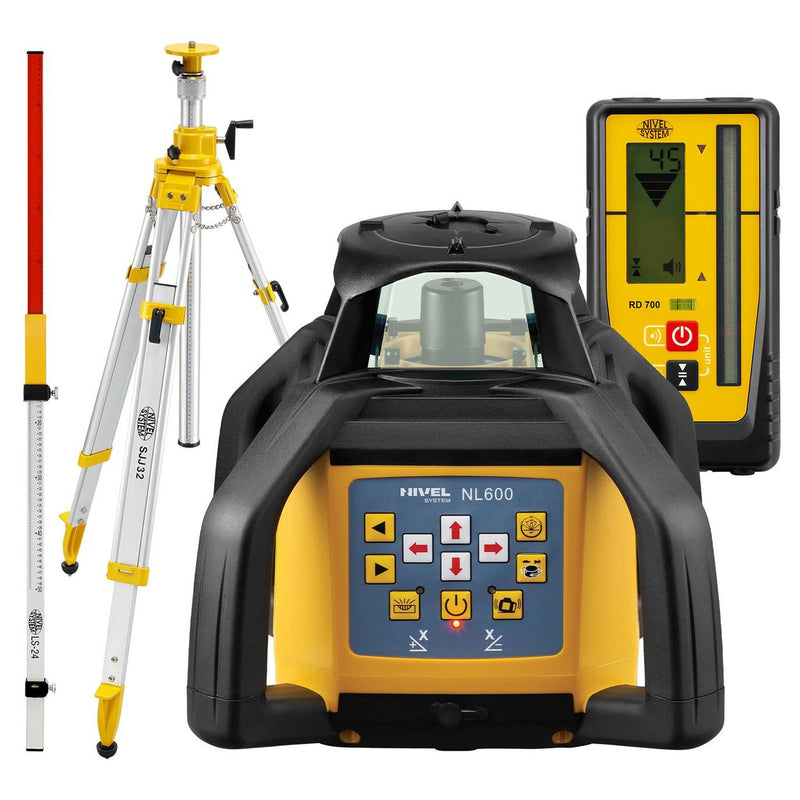 Niwelator laserowy Nivel System NL600 Digital + łata + statyw z wysięgnikiem
