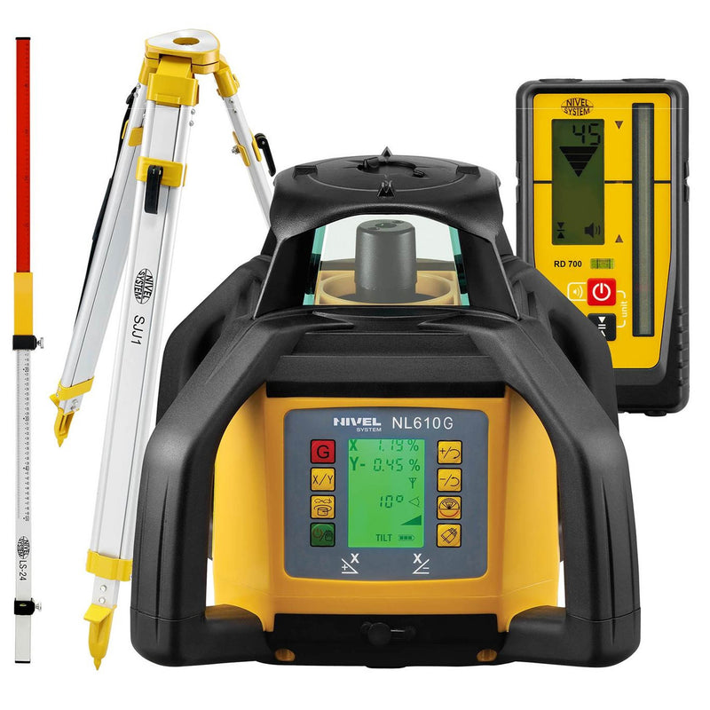 Niwelator laserowy Nivel System NL610G Digital + łata + statyw