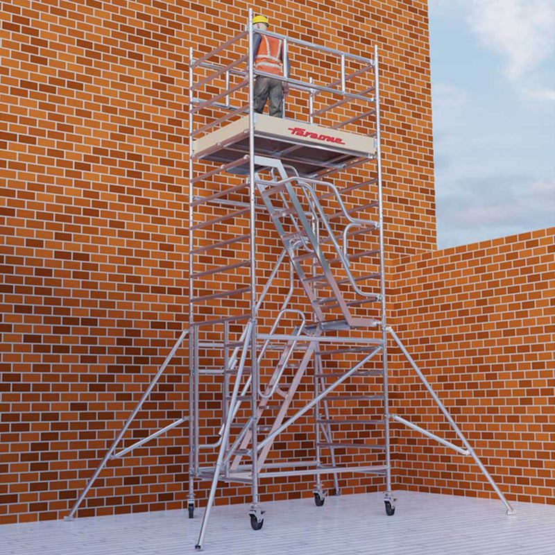 Rusztowanie ze schodami Faraone TOP SYSTEM 12,4 m (1,35x1,80m)