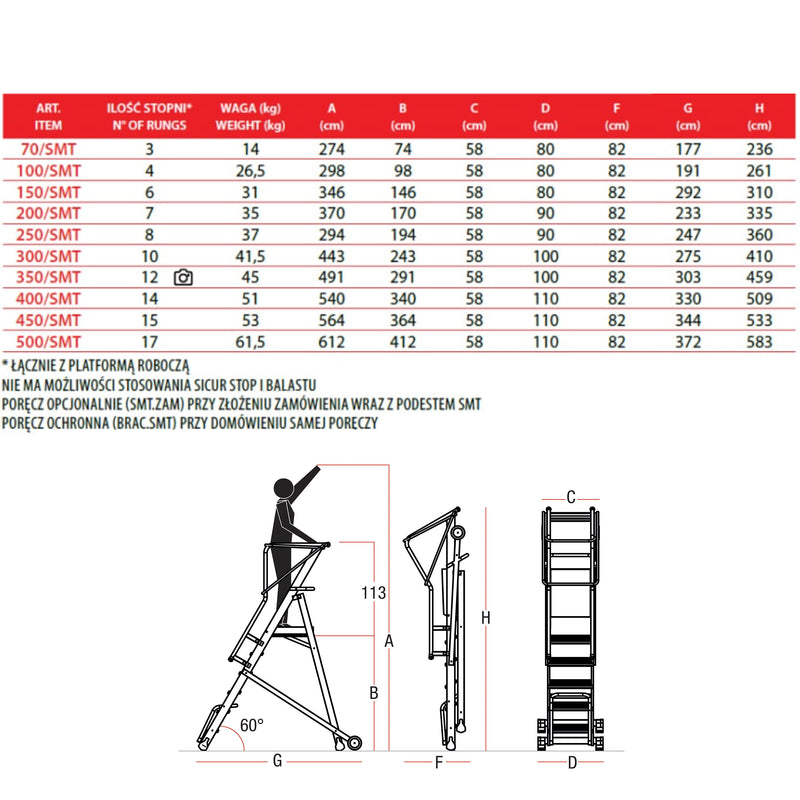 Platforma magazynowa Faraone SMT 2,74 m