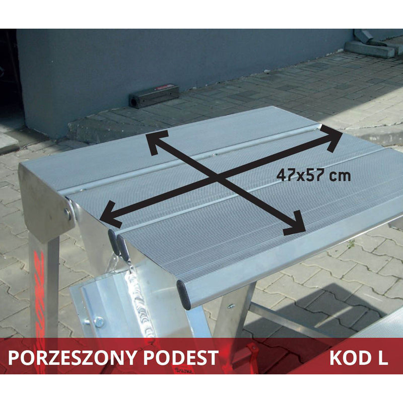 Schody z poręczą i podestem Faraone CM60 (4 stopnie)